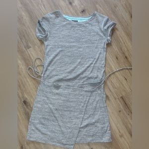 ANTHROPOLOGIE Maeve Riley Heathered Gray Shirt Wrap Mini Dress Women's Small
